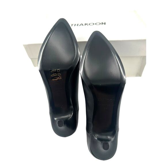 THAKOON BY NAADAM Kitten Heel Leather Mules MULES Black 36EU/ 6 US Mobwife - Picture 5 of 7